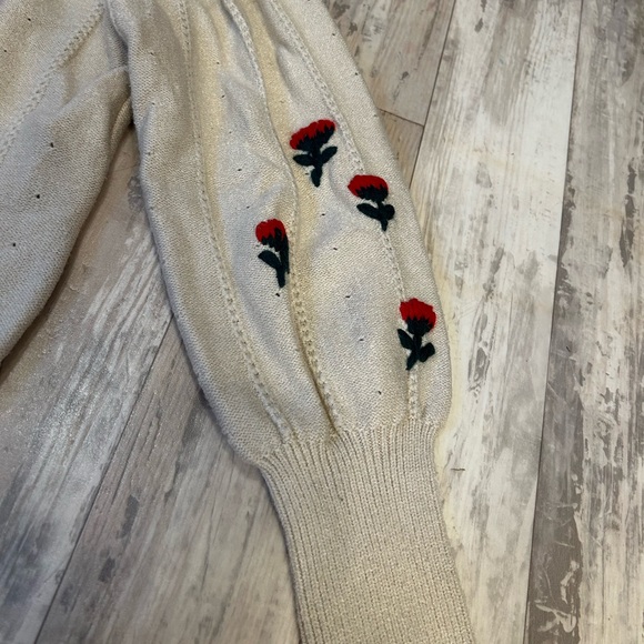 Cider Embroidered Floral Sweater - Picture 4 of 7
